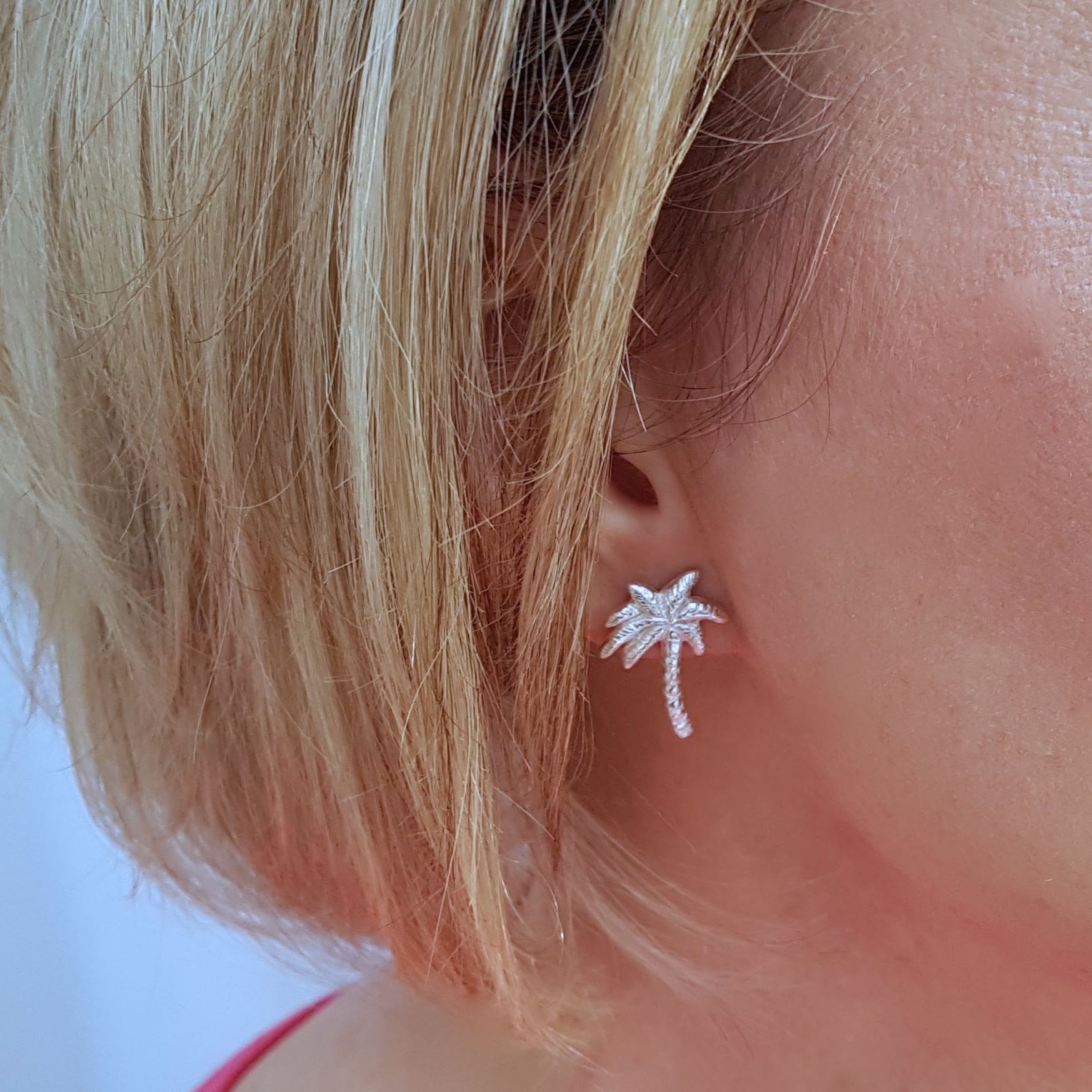 Palm tree stud on sale earrings