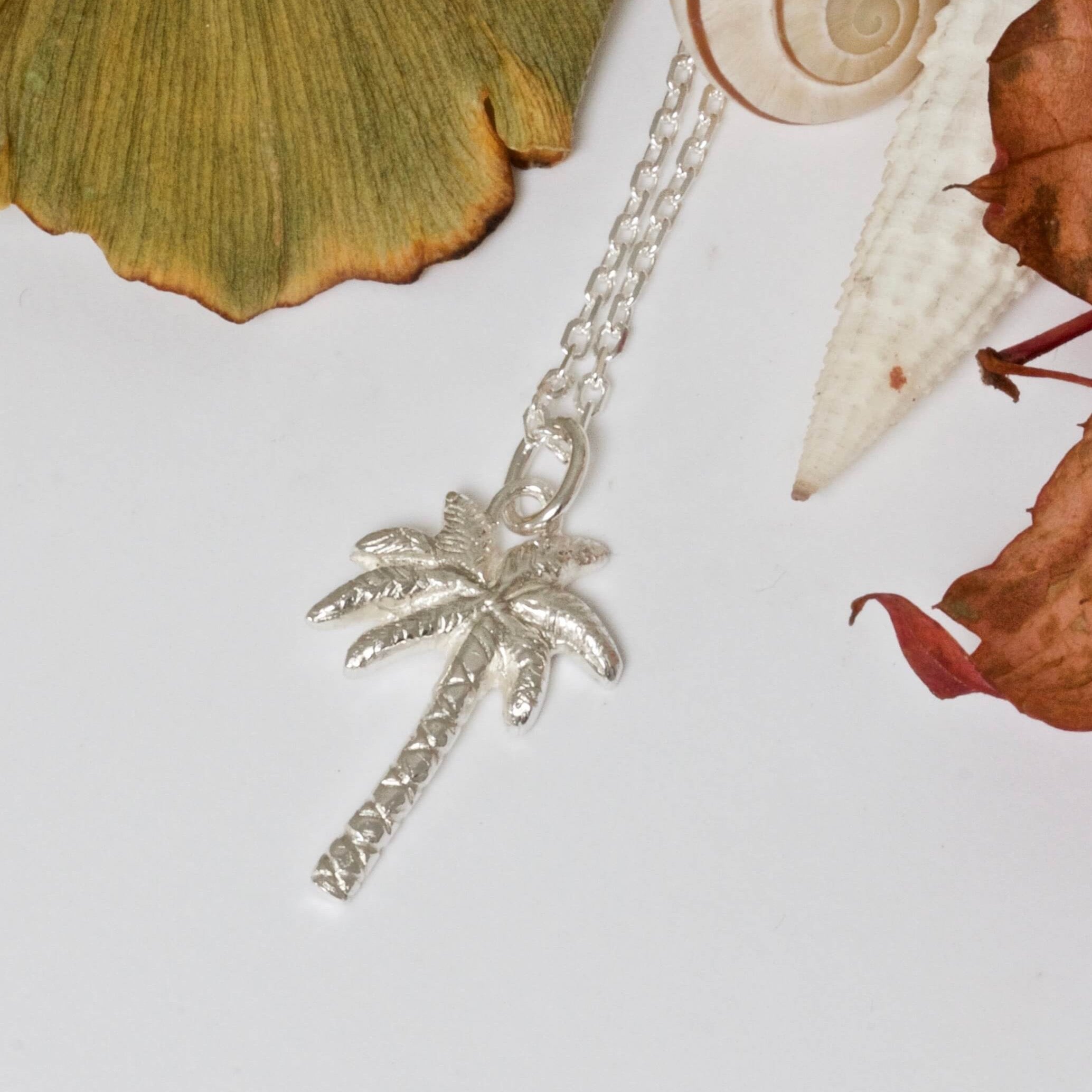 Sterling silver palm 2025 tree pendant