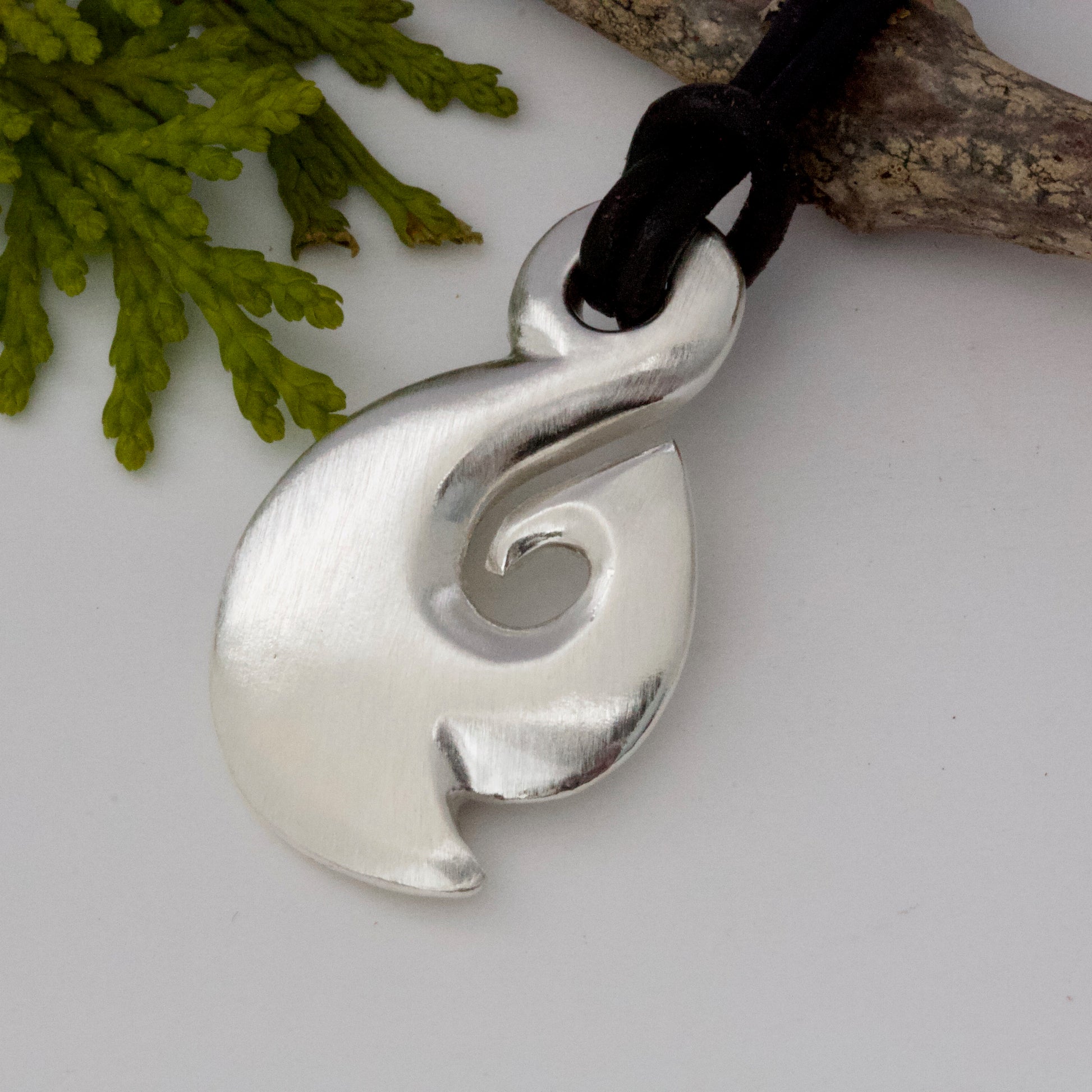 Sterling Silver Fish Hook Necklace
