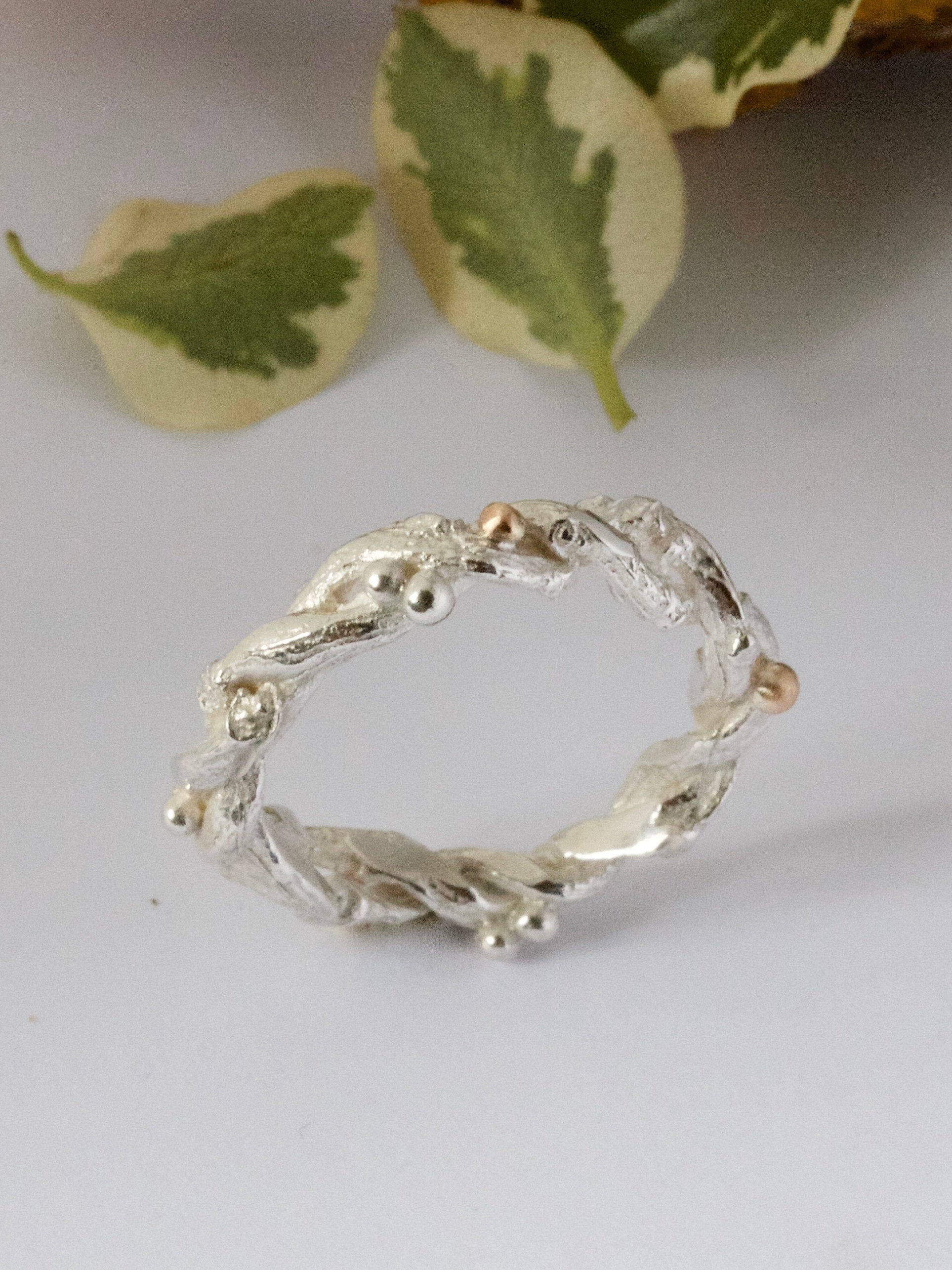 Stacking silver ring - Organic coral branch shops inspired band - Shipwrecked in Heaven