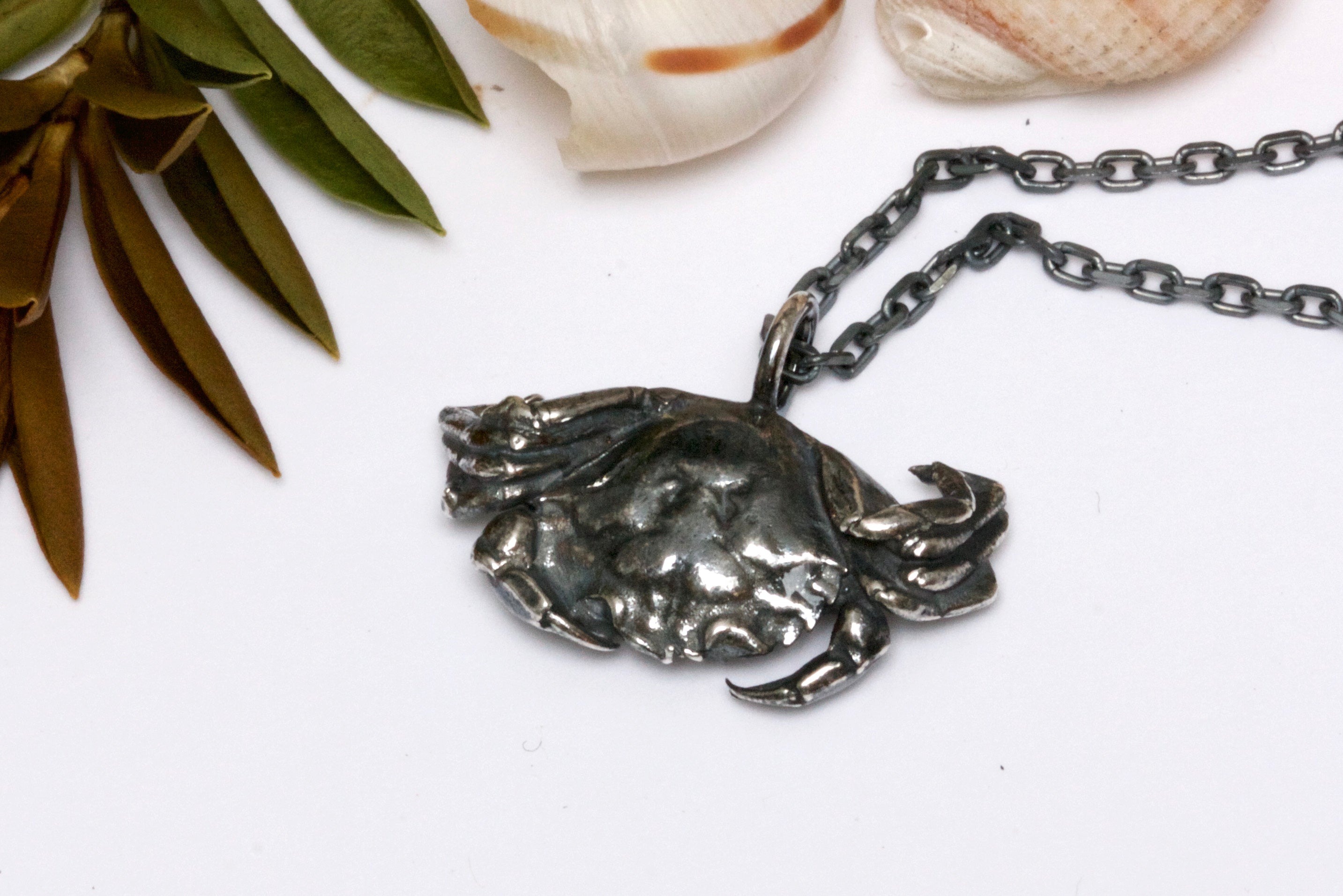 Sterling silver crab on sale pendant